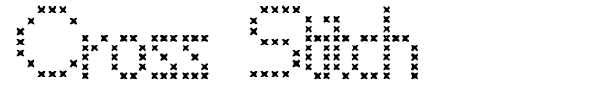 Cross Stitch font preview